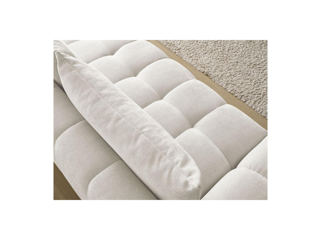 Everest - Canapé Droit Convertible Coffre - Tissu Texturé - 2 Coussins