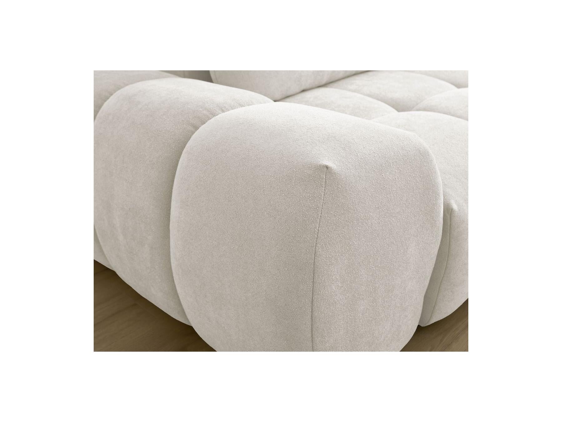 Everest - Canapé Droit Convertible Coffre - Tissu Texturé - 2 Coussins