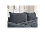 Everest - Canapé Droit Convertible Coffre - Tissu Texturé - 2 Coussins