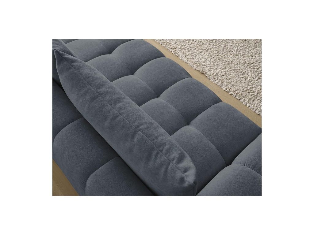 Everest - Canapé Droit Convertible Coffre - Tissu Texturé - 2 Coussins