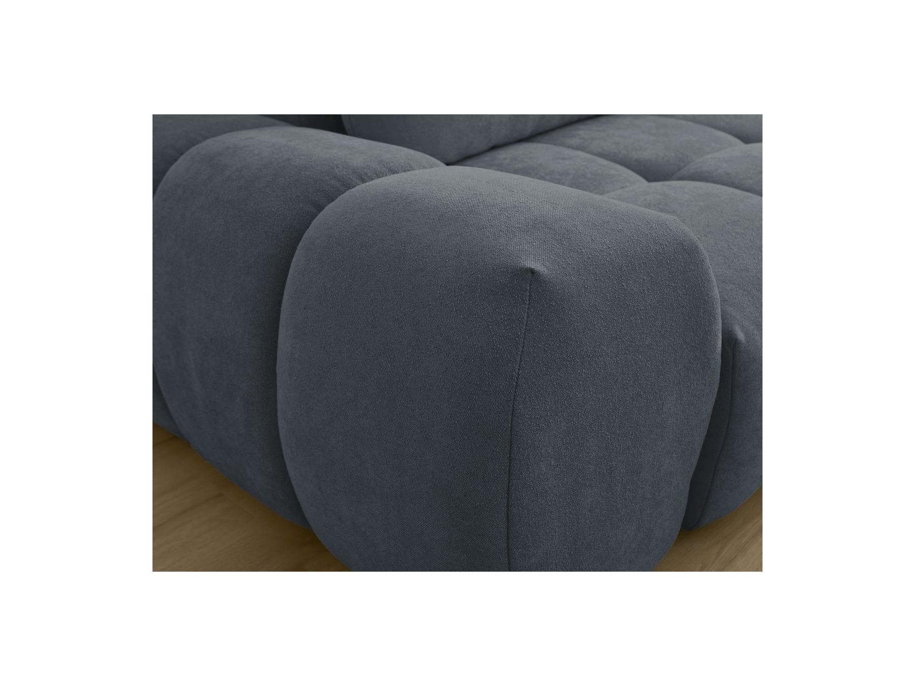 Everest - Canapé Droit Convertible Coffre - Tissu Texturé - 2 Coussins