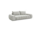 Everest - Canapé Droit Convertible Coffre - Tissu Texturé - 2 Coussins