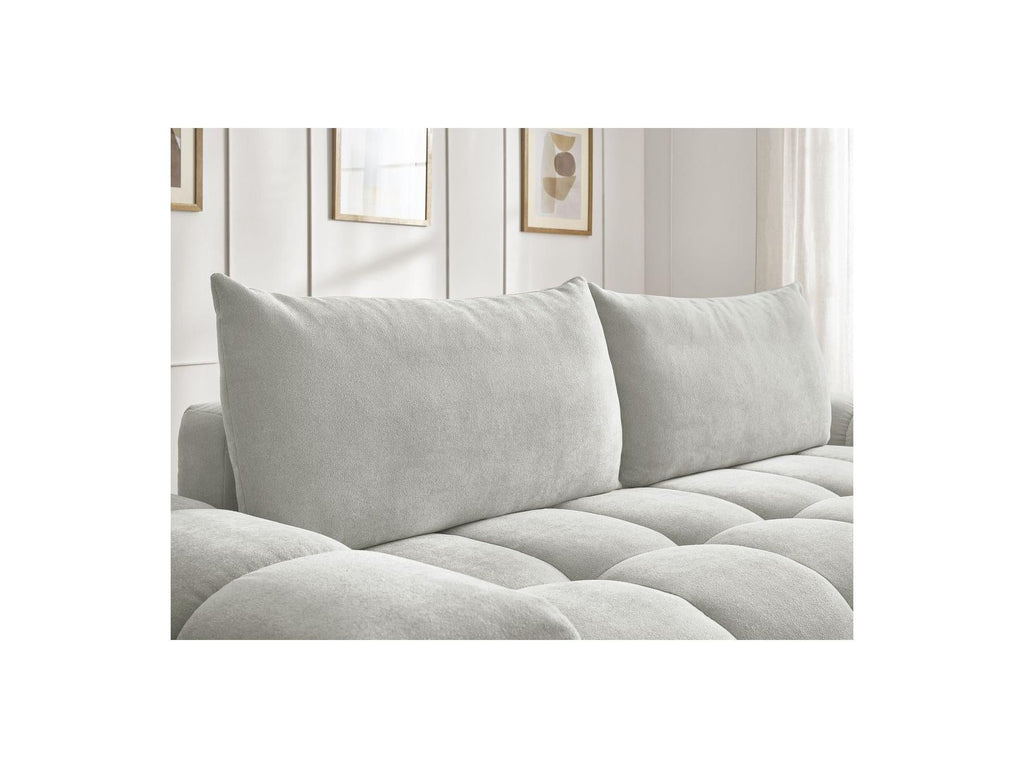 Everest - Canapé Droit Convertible Coffre - Tissu Texturé - 2 Coussins