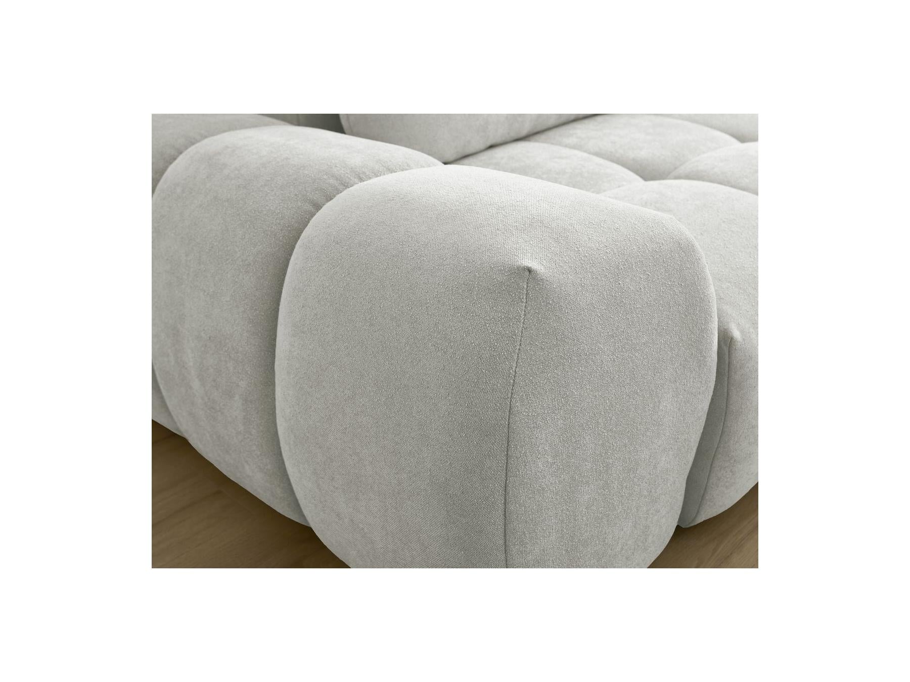 Everest - Canapé Droit Convertible Coffre - Tissu Texturé - 2 Coussins
