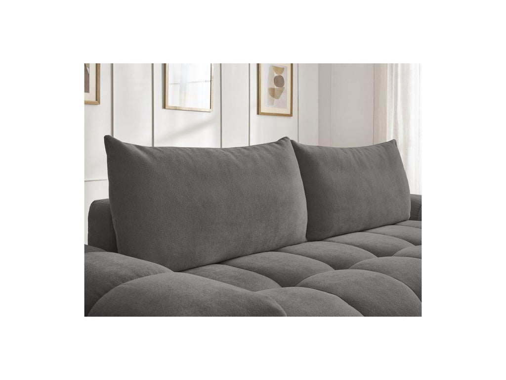 Everest - Canapé Droit Convertible Coffre - Tissu Texturé - 2 Coussins