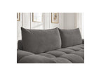 Everest - Canapé Droit Convertible Coffre - Tissu Texturé - 2 Coussins