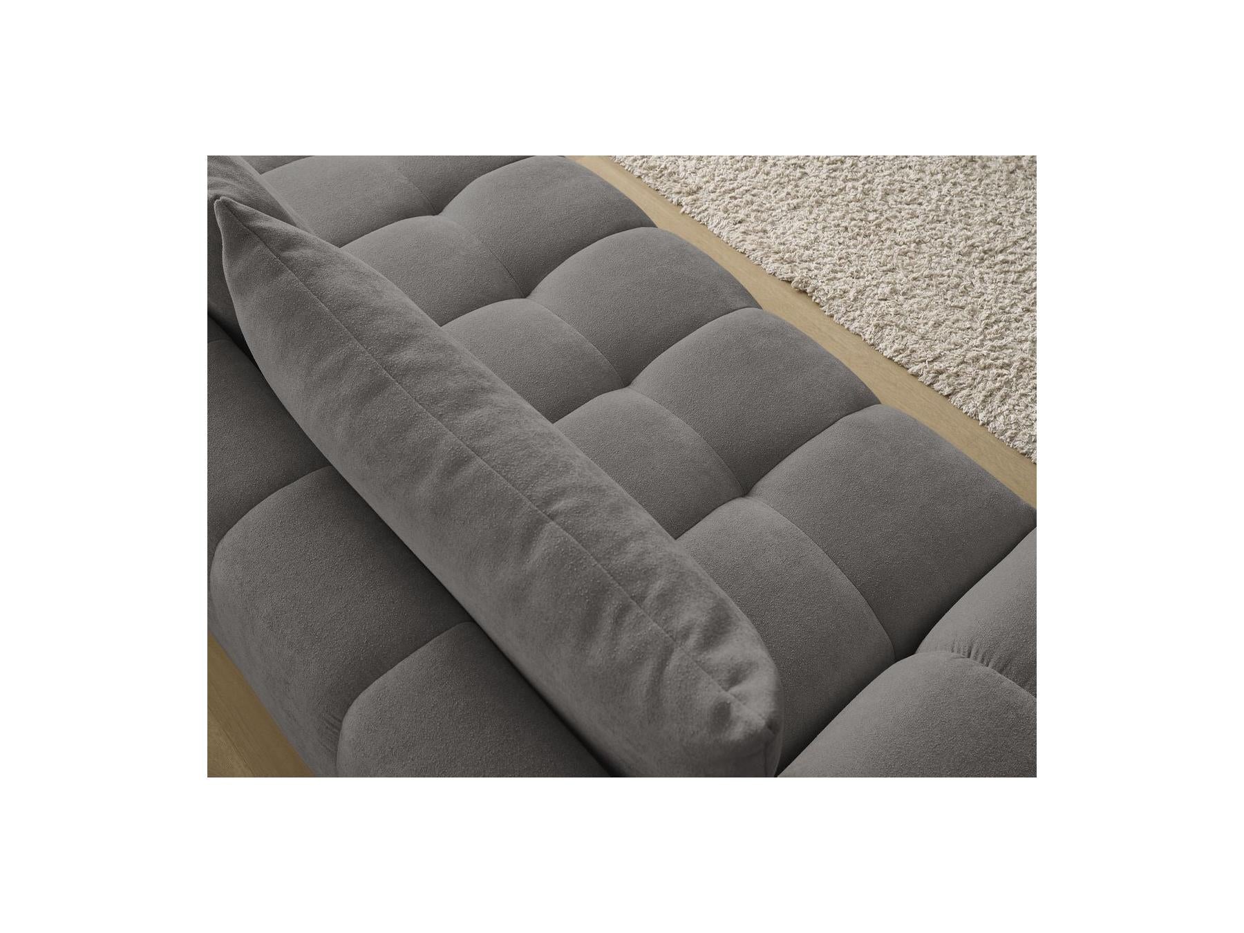 Everest - Canapé Droit Convertible Coffre - Tissu Texturé - 2 Coussins