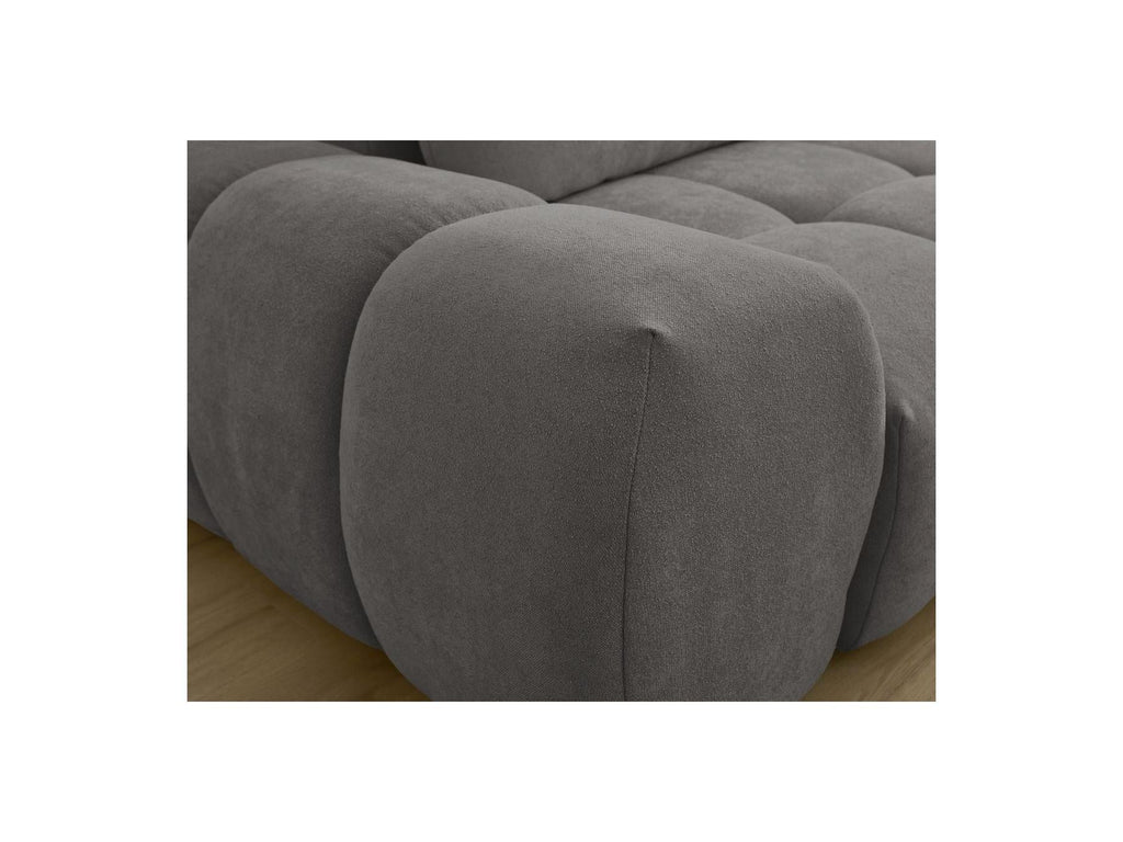 Everest - Canapé Droit Convertible Coffre - Tissu Texturé - 2 Coussins