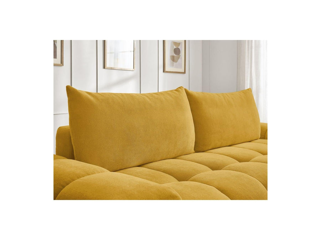 Everest - Canapé Droit Convertible Coffre - Tissu Texturé - 2 Coussins
