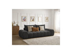 Everest - Canapé Droit Convertible Coffre - Tissu Texturé - 2 Coussins