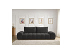 Everest - Canapé Droit Convertible Coffre - Tissu Texturé - 2 Coussins