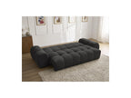 Everest - Canapé Droit Convertible Coffre - Tissu Texturé - 2 Coussins