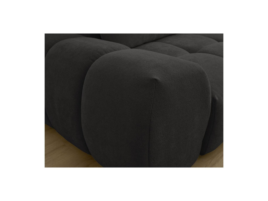 Everest - Canapé Droit Convertible Coffre - Tissu Texturé - 2 Coussins