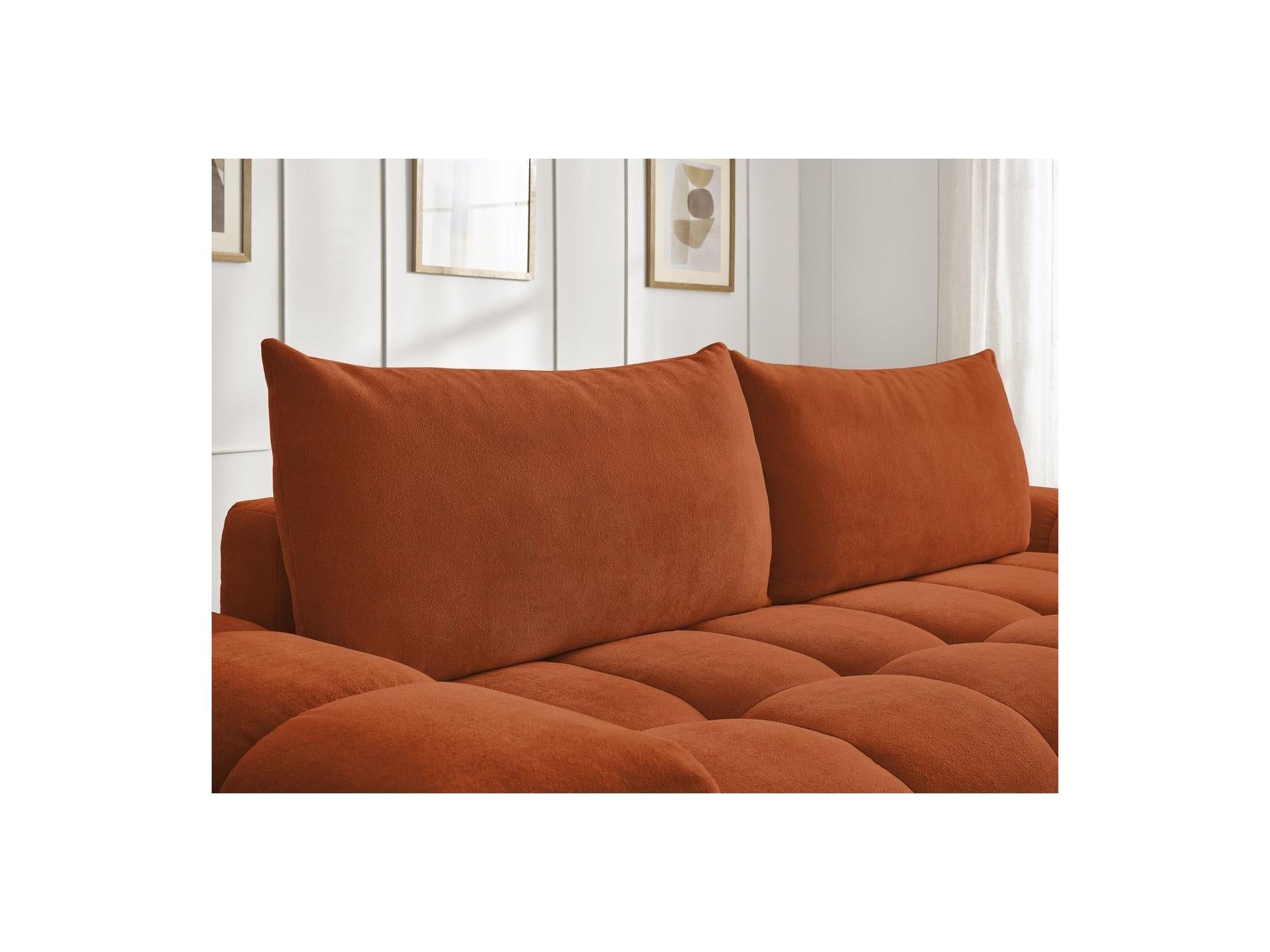 Everest - Canapé Droit Convertible Coffre - Tissu Texturé - 2 Coussins