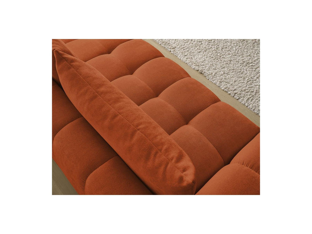 Everest - Canapé Droit Convertible Coffre - Tissu Texturé - 2 Coussins