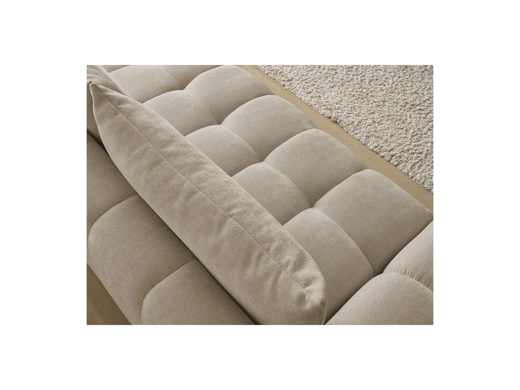 Everest - Canapé Droit Convertible Coffre - Tissu Texturé - 2 Coussins