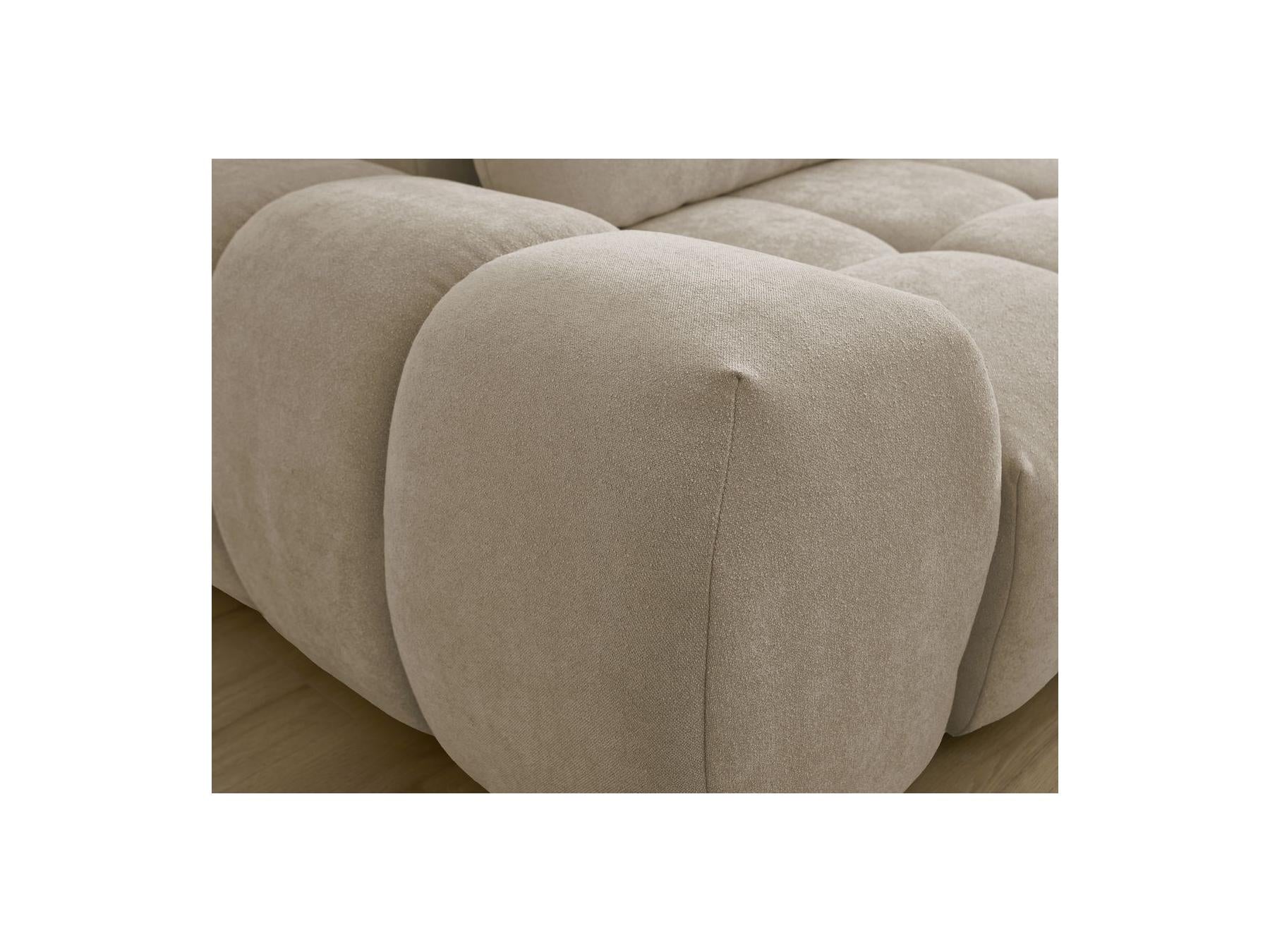 Everest - Canapé Droit Convertible Coffre - Tissu Texturé - 2 Coussins
