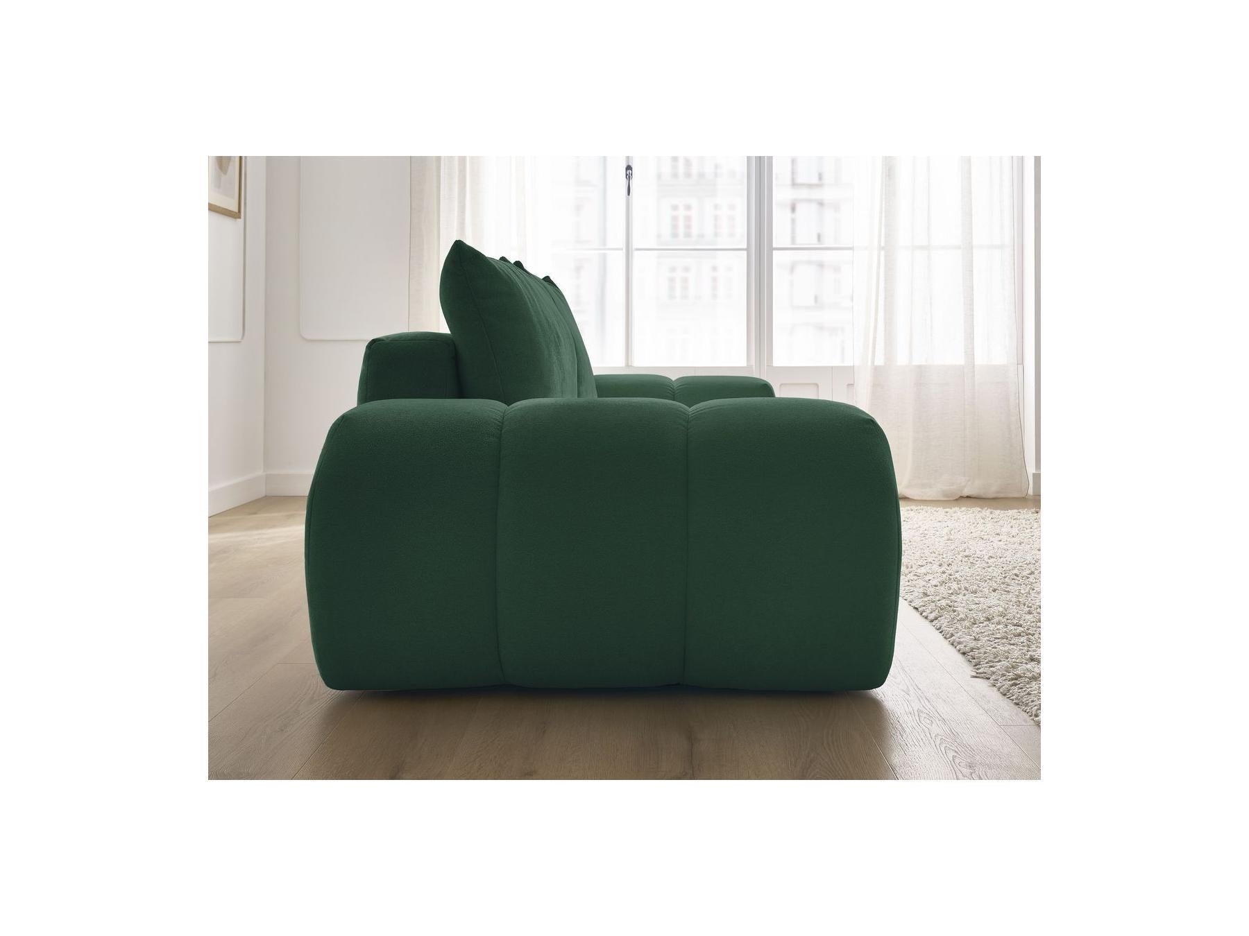 Everest - Canapé Droit Convertible Coffre - Tissu Texturé - 2 Coussins