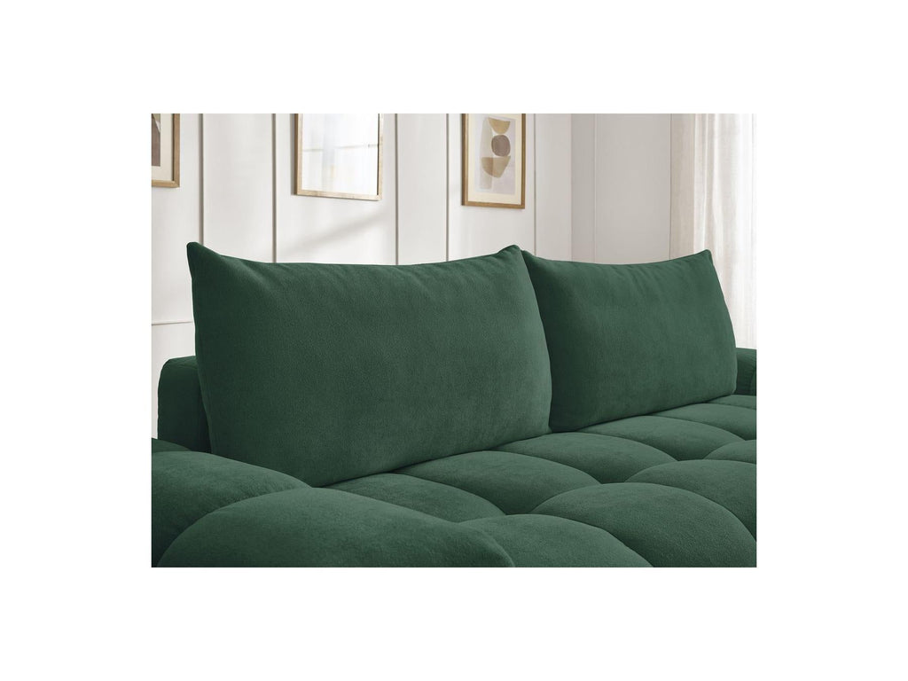 Everest - Canapé Droit Convertible Coffre - Tissu Texturé - 2 Coussins
