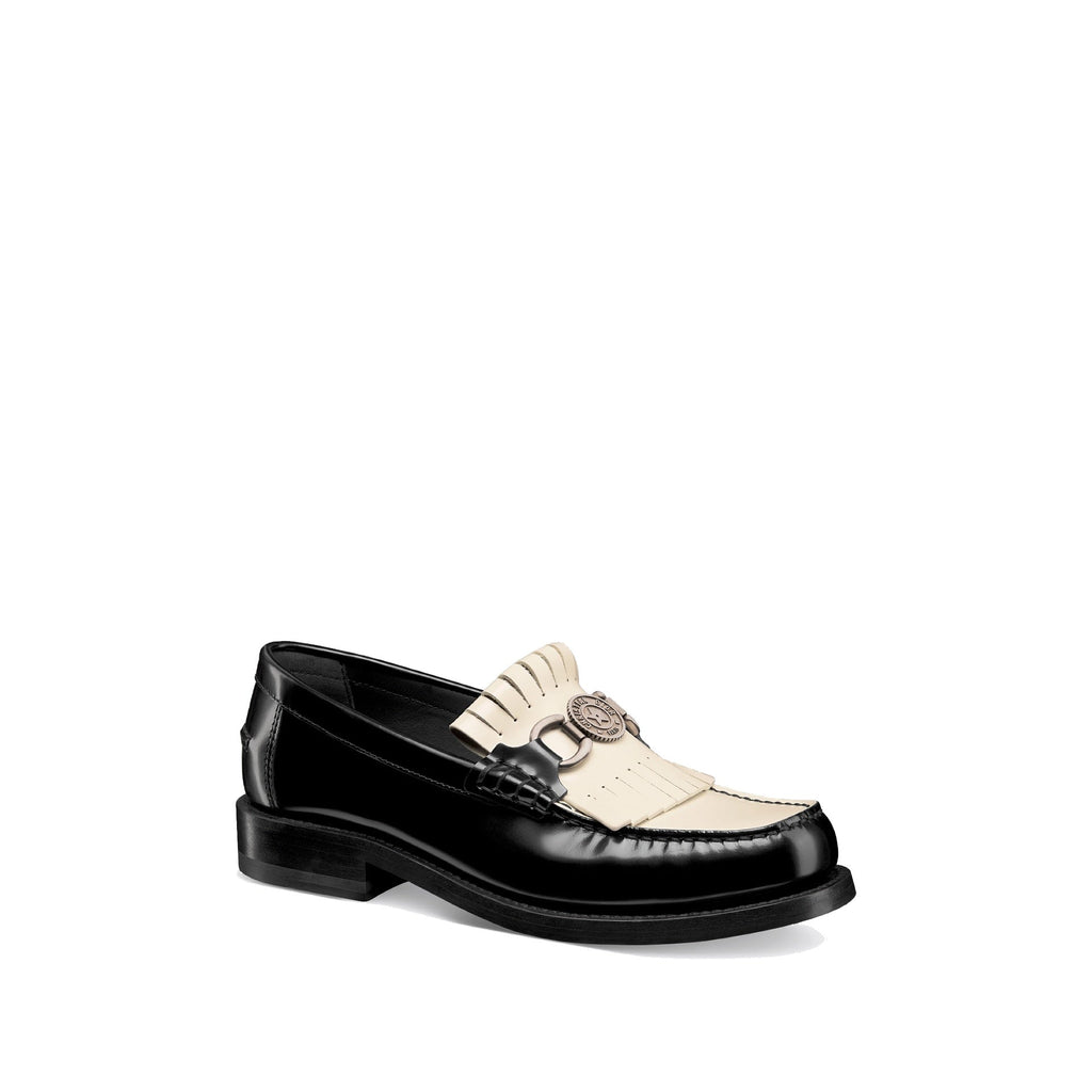 Mocassins Dior Emblem Leather - Black - Femme