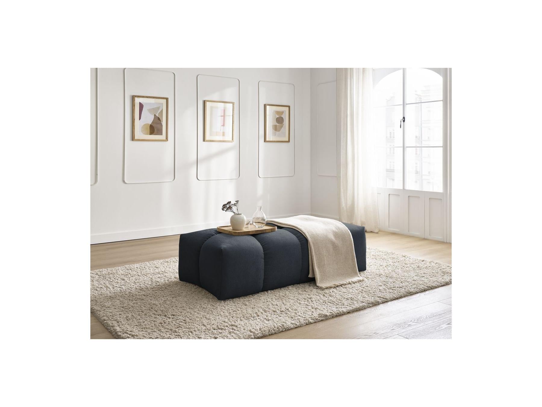 Everest - Petit Pouf - Tissu Texturé