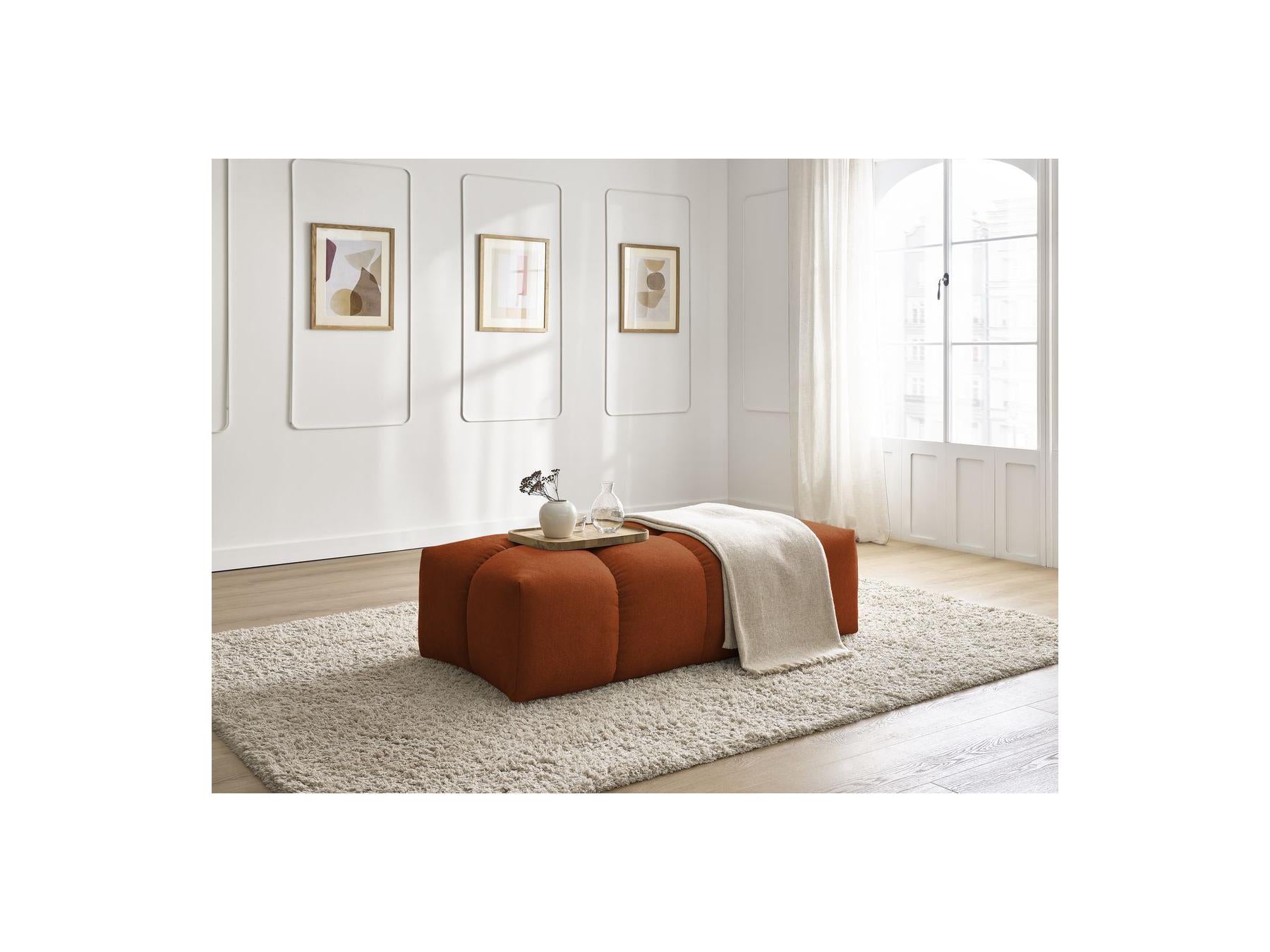 Everest - Petit Pouf - Tissu Texturé