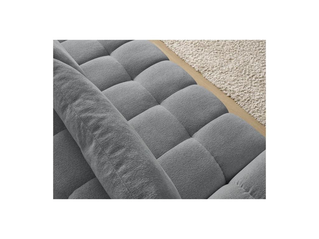 Everest - Canapé Droit Convertible Coffre - Tissu Chiné - 2 Coussins