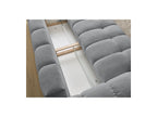 Everest - Canapé Droit Convertible Coffre - Tissu Chiné - 5 Coussins