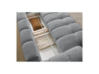 Everest - Canapé Droit Convertible Coffre - Tissu Chiné - 5 Coussins