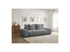 Everest - Canapé Droit Convertible Coffre - Tissu Chiné - 5 Coussins
