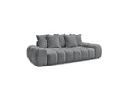 Everest - Canapé Droit Convertible Coffre - Tissu Chiné - 5 Coussins