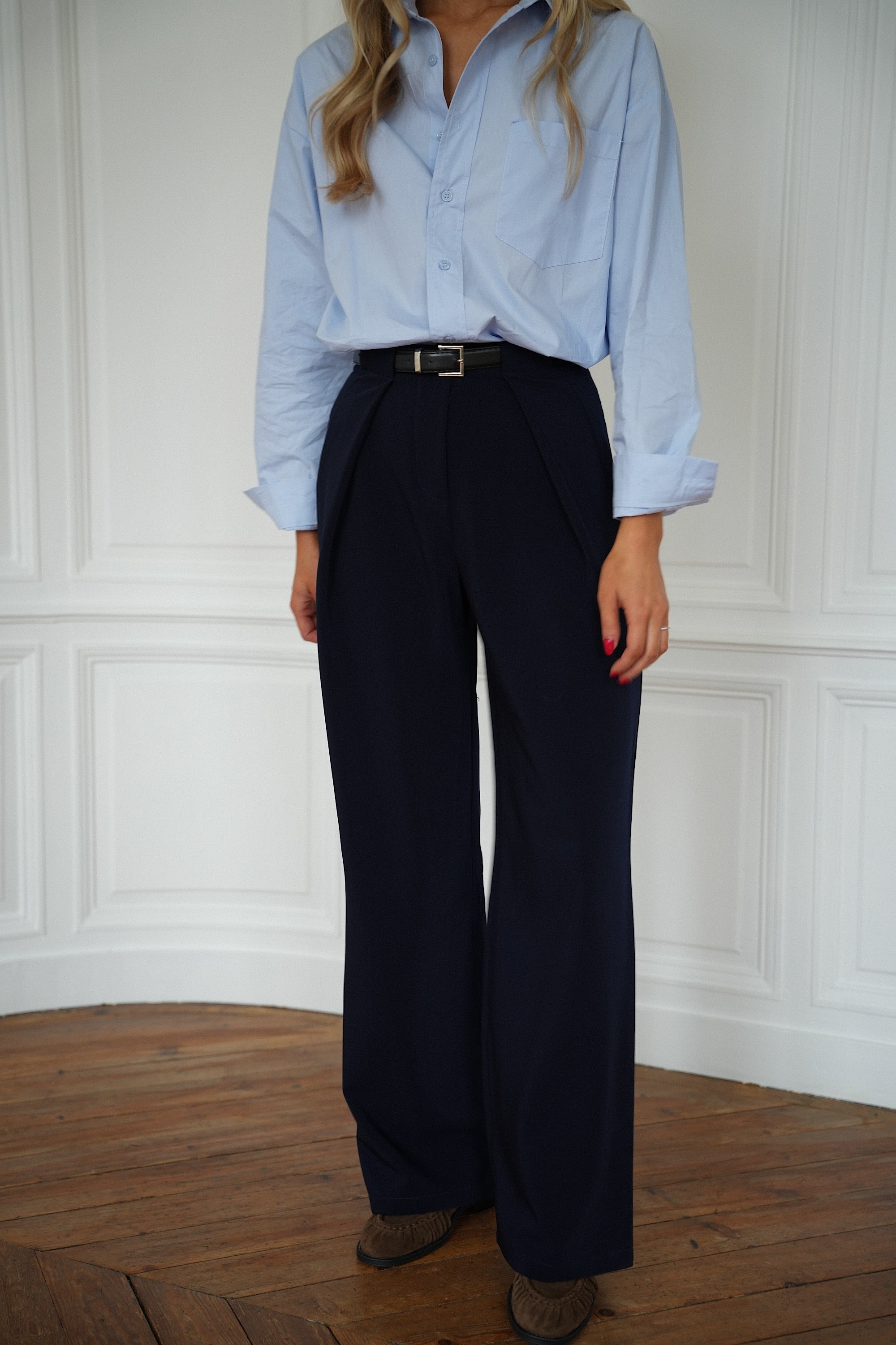 Pantalon Droit Sandro - Marine