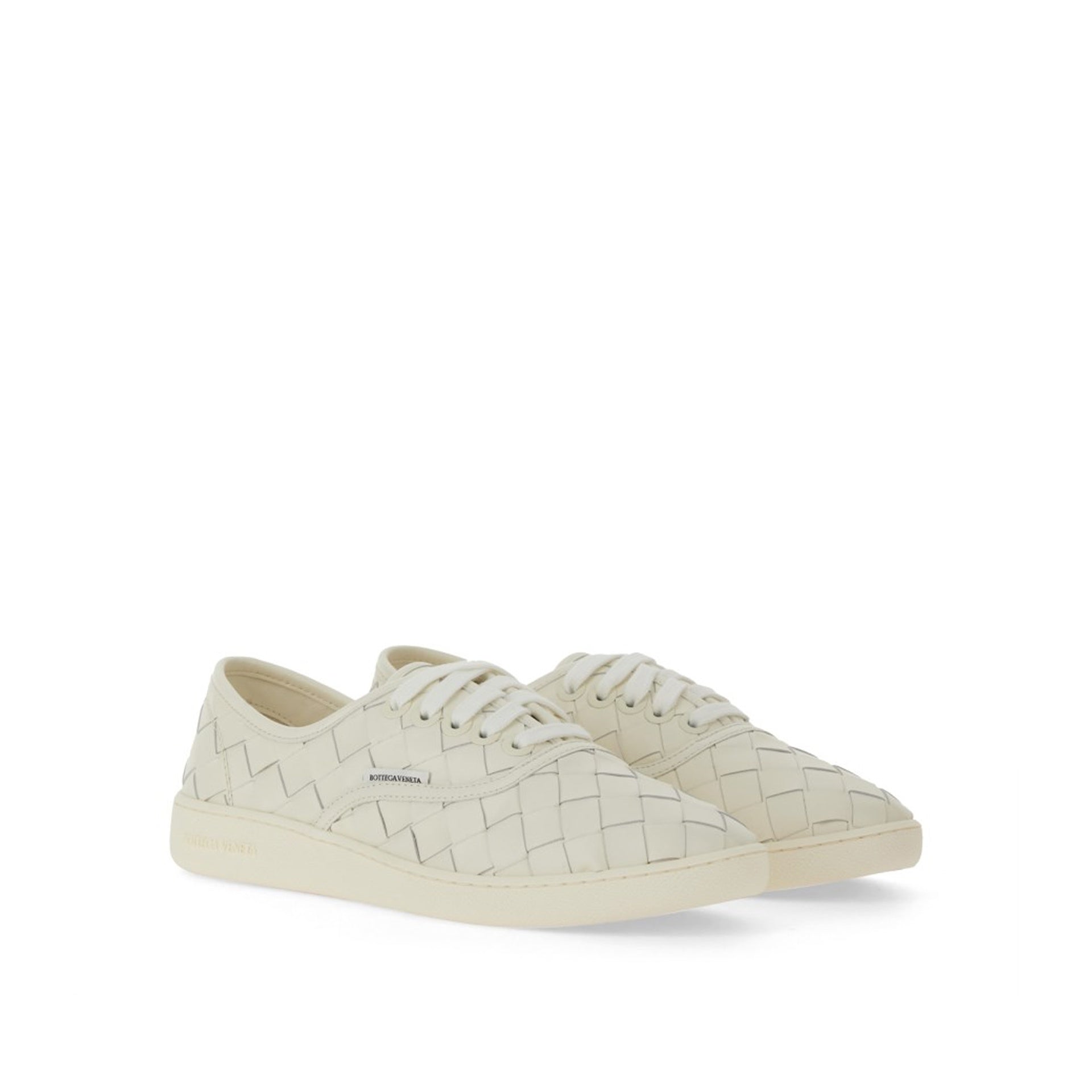 Baskets Bottega Veneta Intrecciato Leather - White - Homme