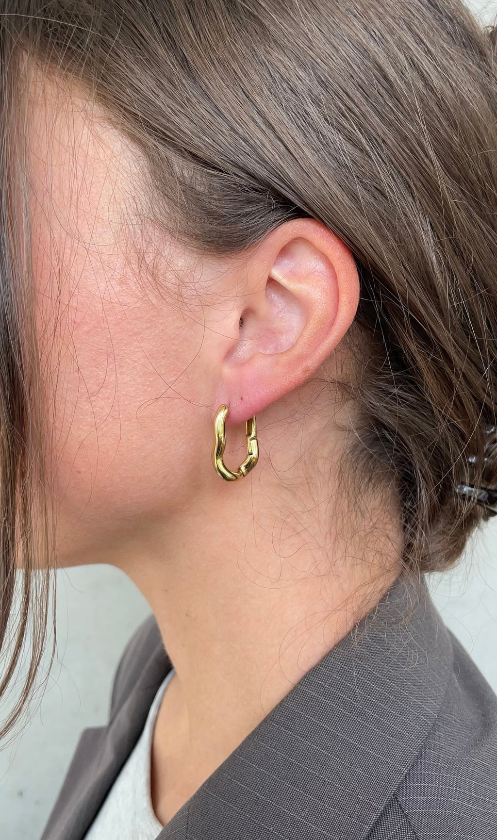 Boucles D'Oreilles Wave Oval