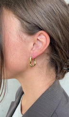 Boucles D'Oreilles Wave Oval