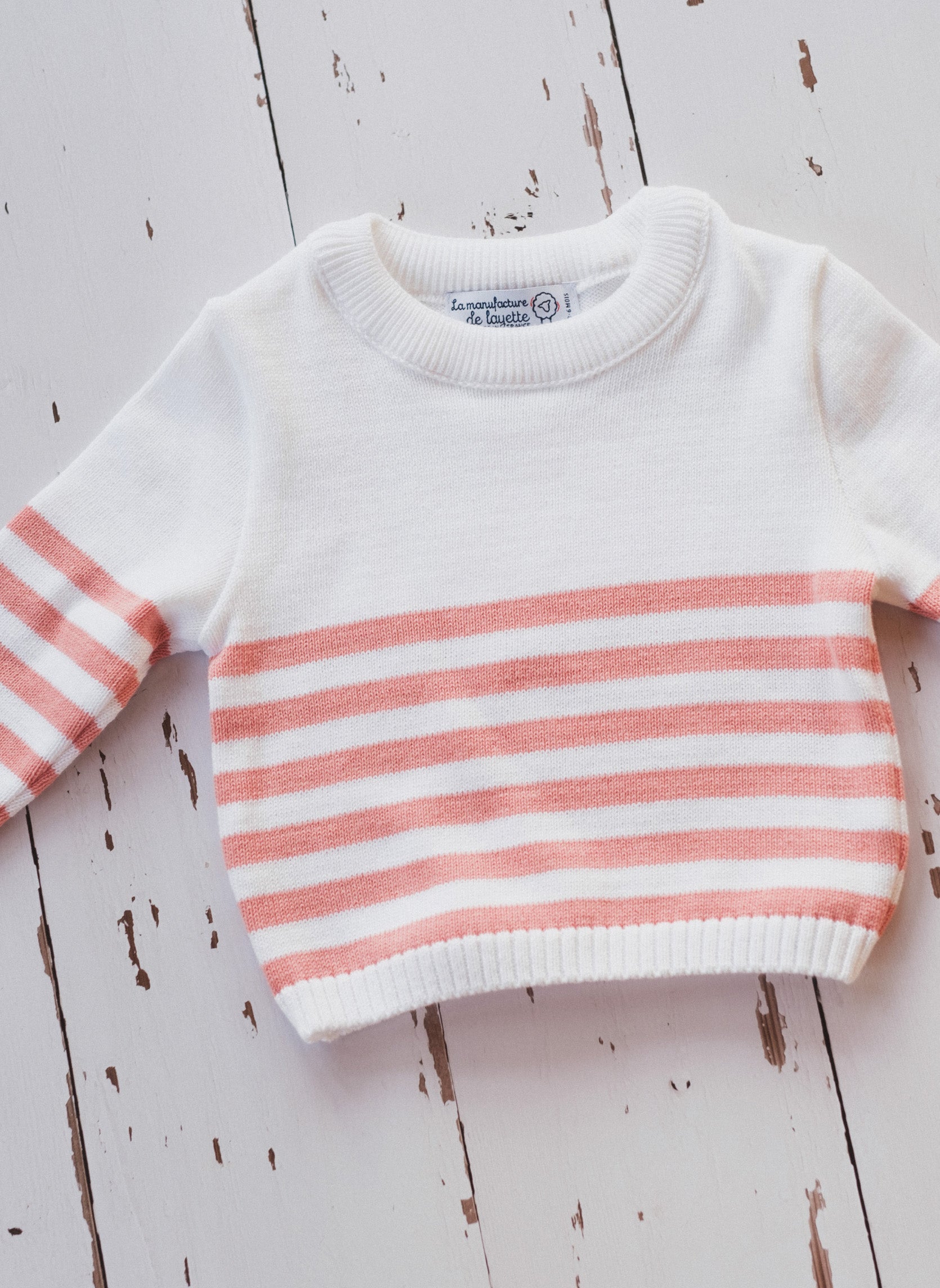 Le Pull France - Écru/Bouton De Rose