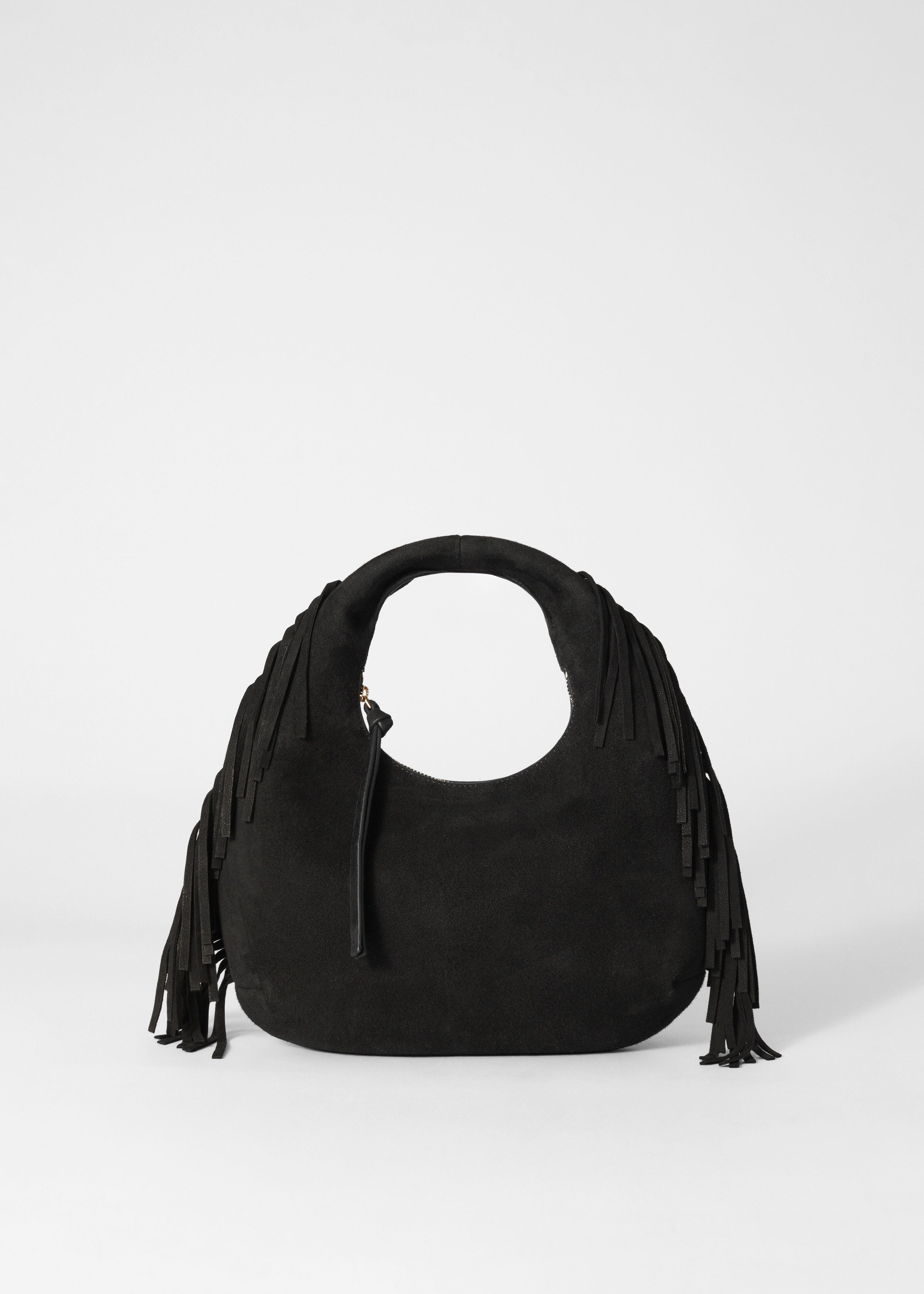 Sac S Petit Modèle Adelice À Franges - Noir