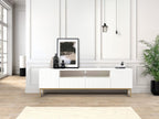 Kasha - Meuble Tv Avec Niche - Pieds Or