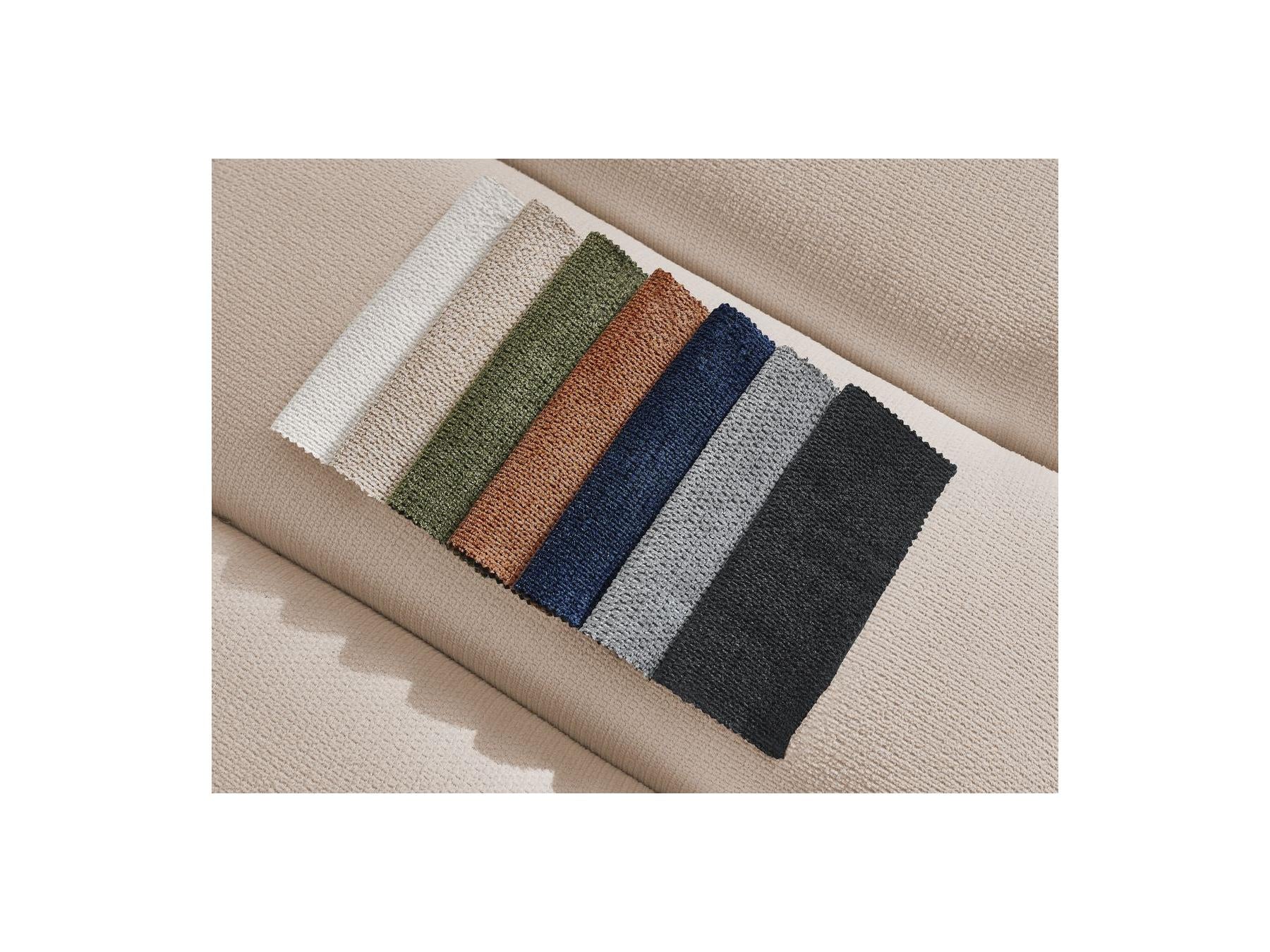Talia - Canapé D'Angle Fixe - Tissu Chiné - Angle Droit