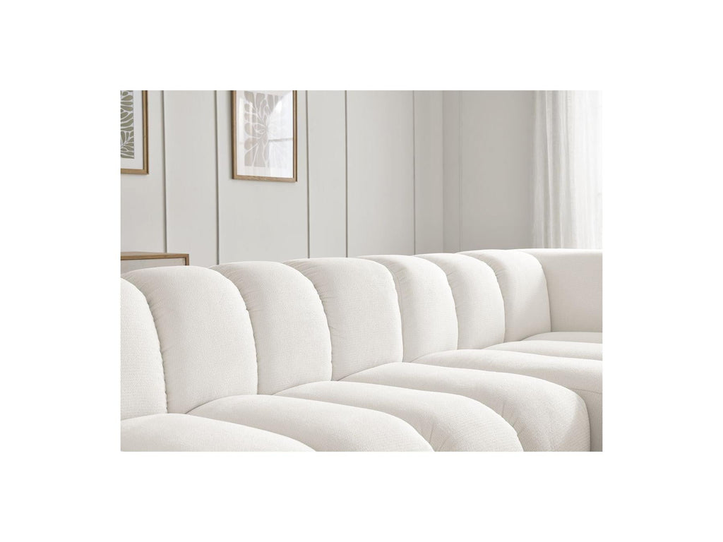 Talia - Canapé D'Angle Fixe - Tissu Chiné - Angle Droit