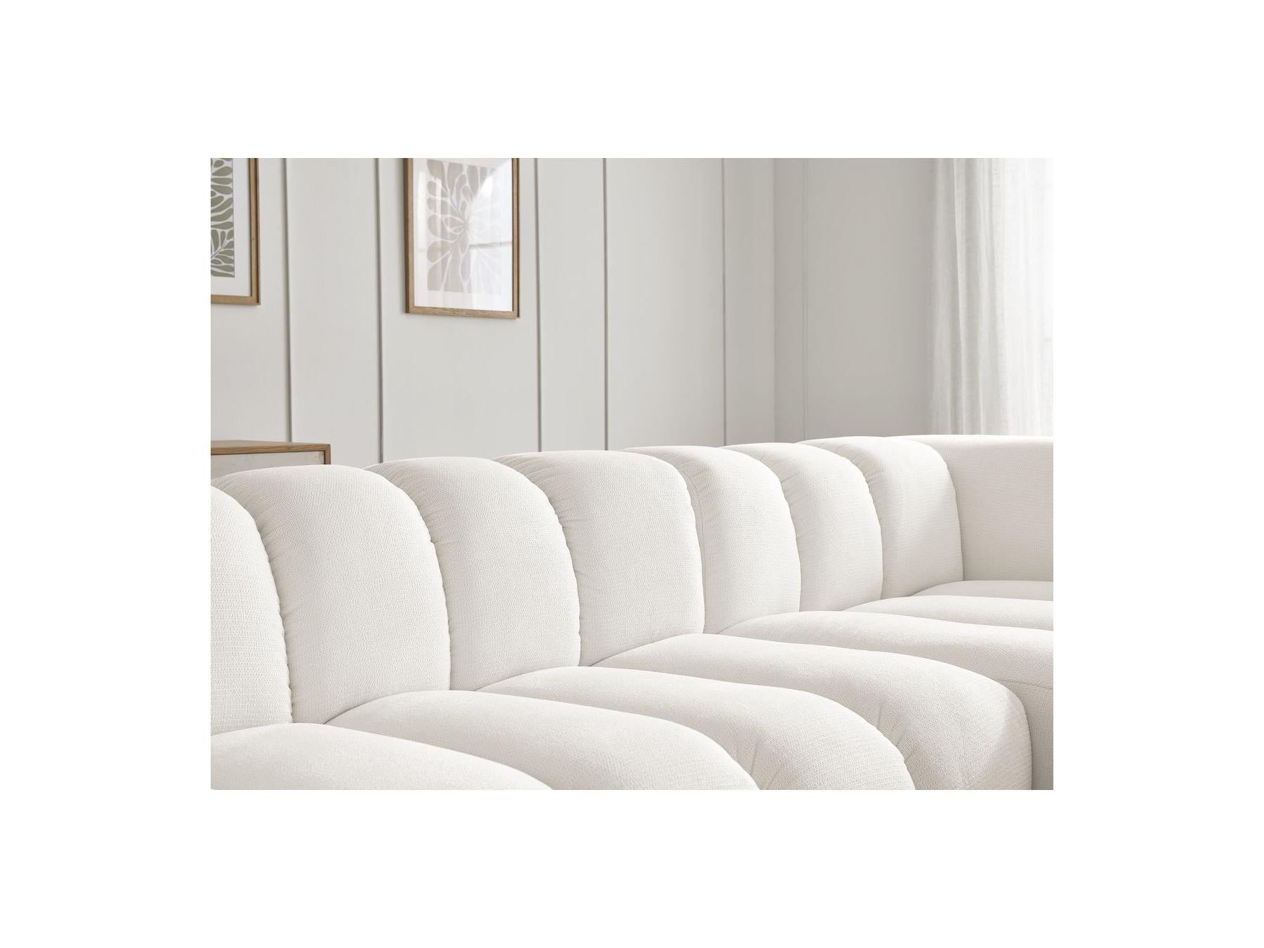 Talia - Canapé D'Angle Fixe - Tissu Chiné - Angle Droit