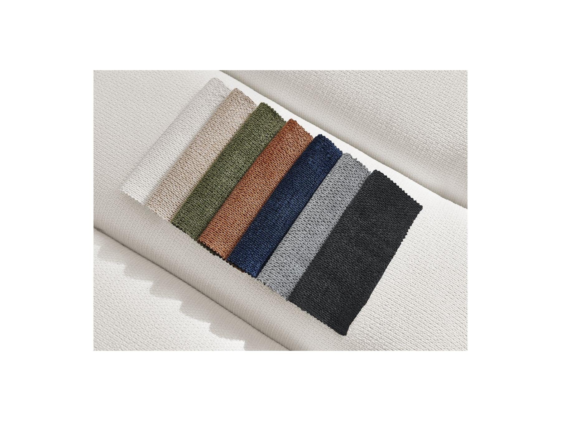 Talia - Canapé D'Angle Fixe - Tissu Chiné - Angle Droit