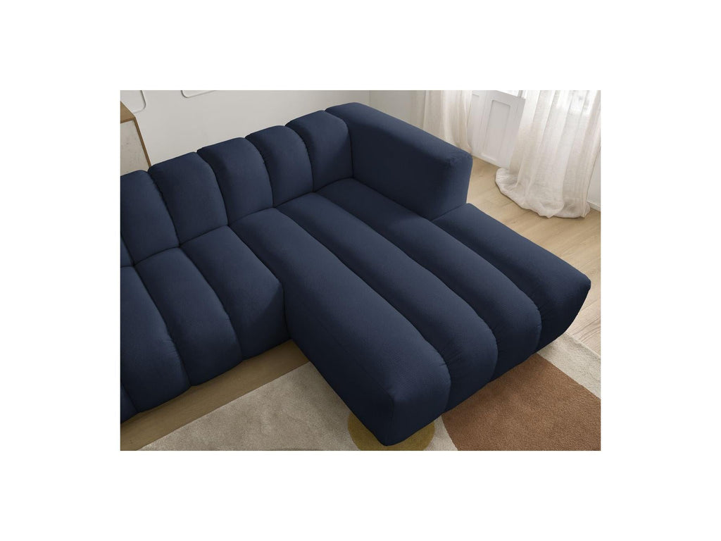 Talia - Canapé D'Angle Fixe - Tissu Chiné - Angle Droit