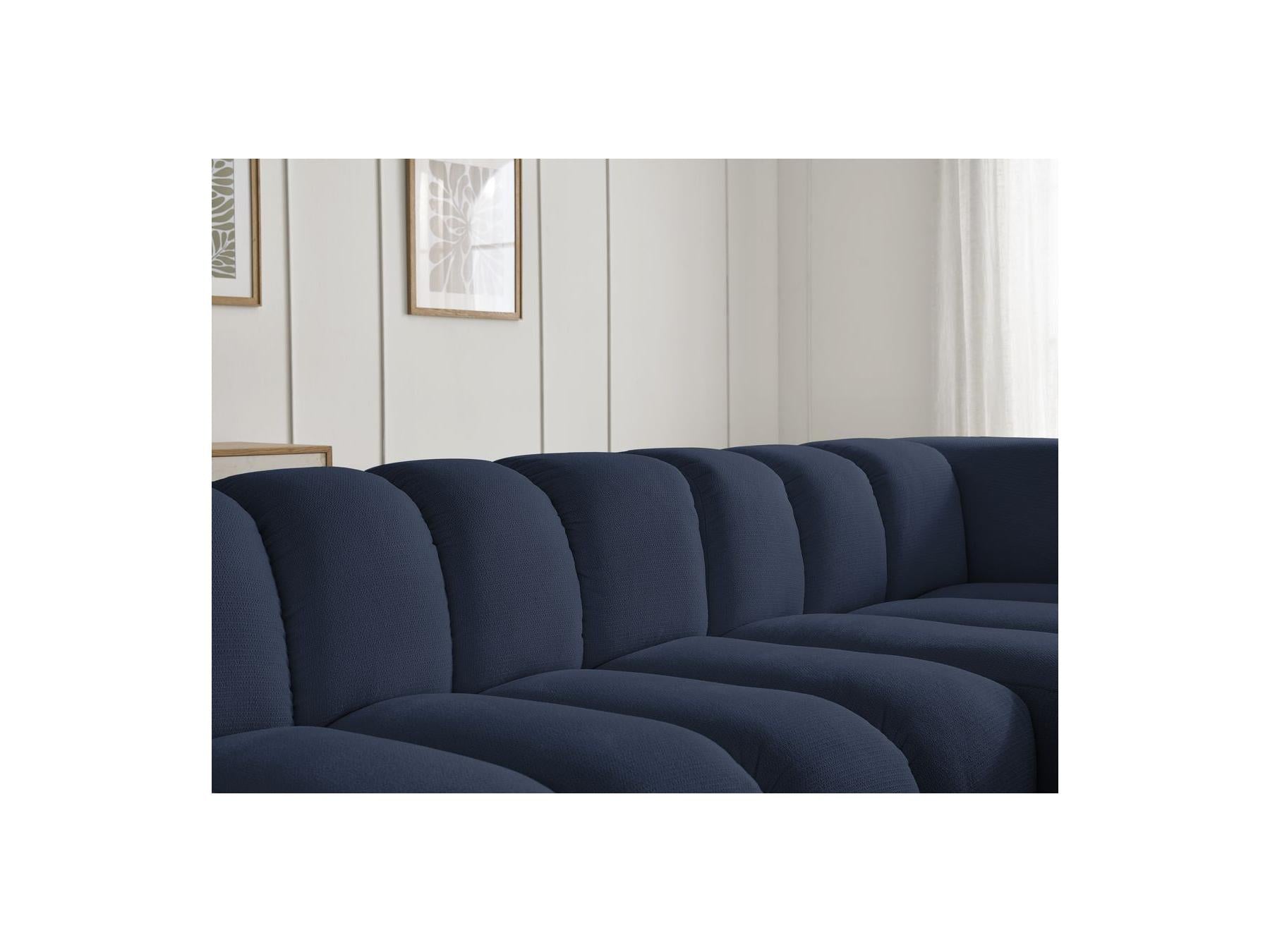 Talia - Canapé D'Angle Fixe - Tissu Chiné - Angle Droit