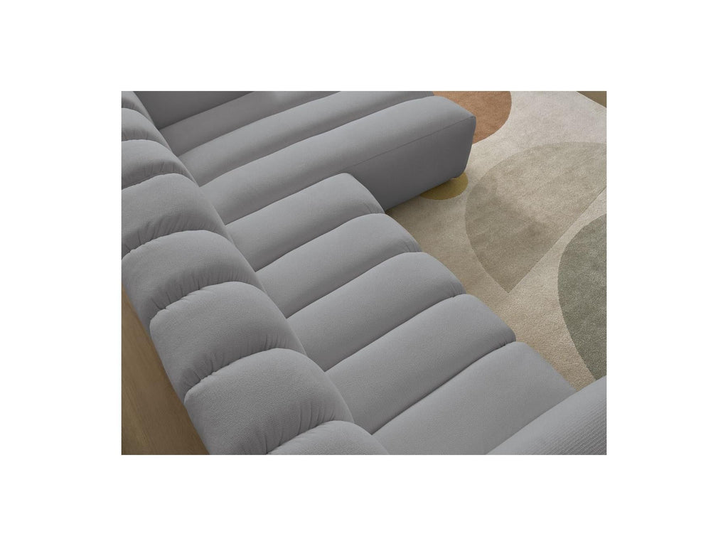 Talia - Canapé D'Angle Fixe - Tissu Chiné - Angle Droit