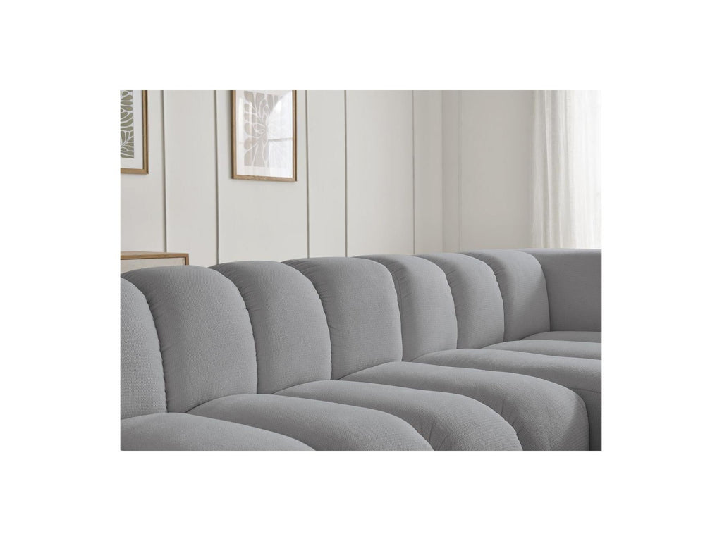 Talia - Canapé D'Angle Fixe - Tissu Chiné - Angle Droit