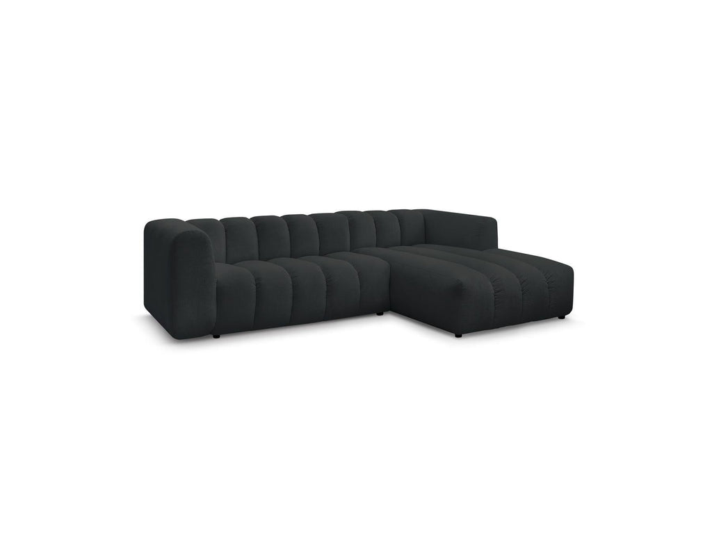 Talia - Canapé D'Angle Fixe - Tissu Chiné - Angle Droit