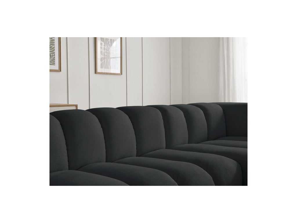 Talia - Canapé D'Angle Fixe - Tissu Chiné - Angle Droit