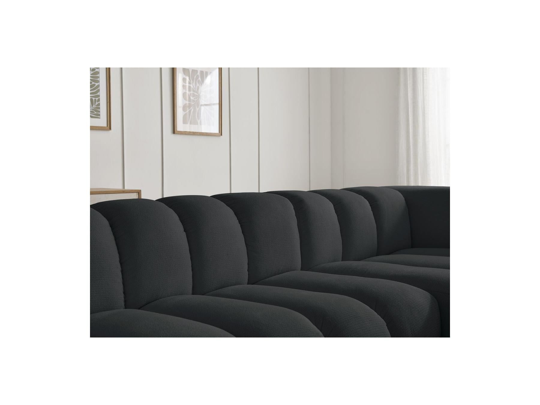 Talia - Canapé D'Angle Fixe - Tissu Chiné - Angle Droit