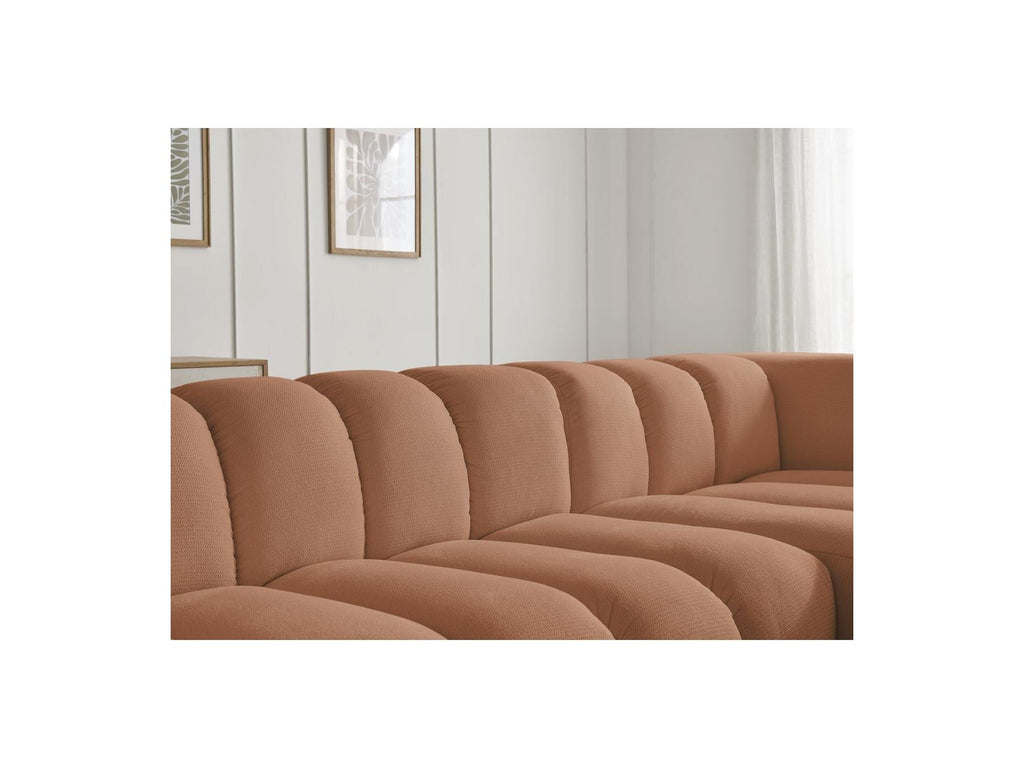 Talia - Canapé D'Angle Fixe - Tissu Chiné - Angle Droit